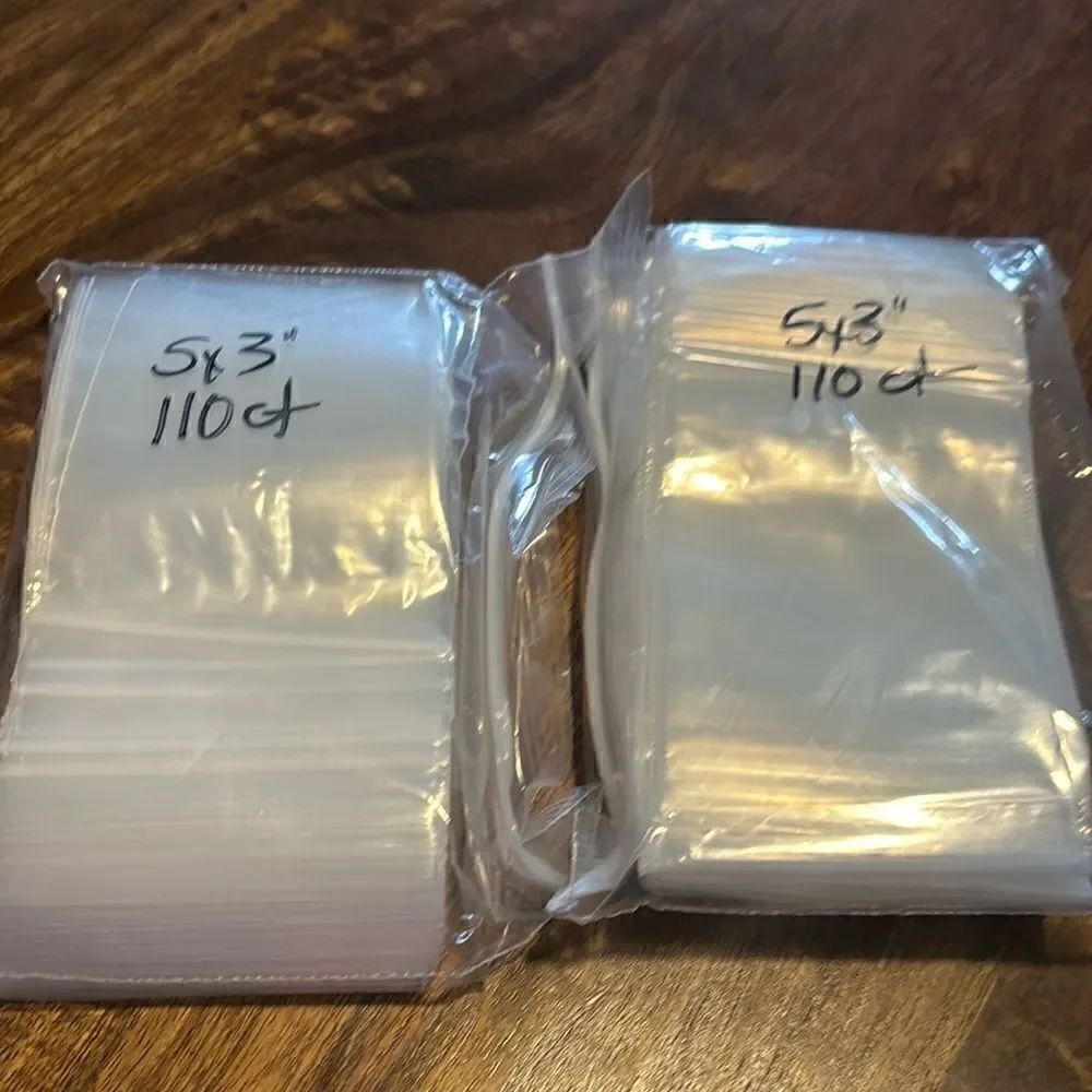 COPY 2- 5 x 3” Clear Zip Bags 4 mil 3